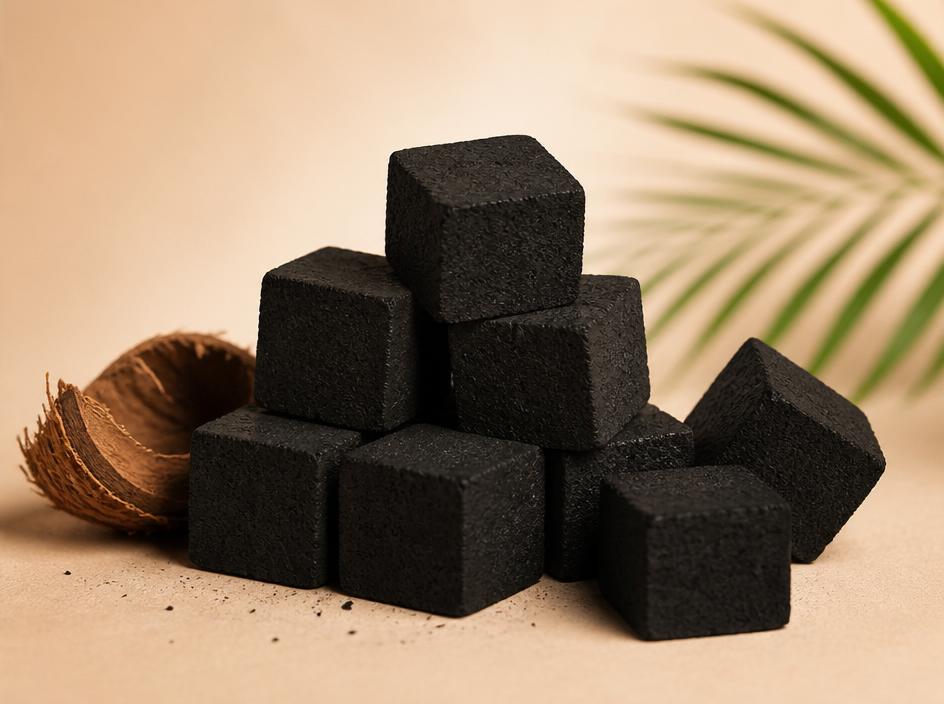 Premium coconut charcoal cubes for hookah